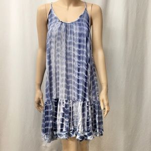 Blue/White Tie Dye Strappy Dress